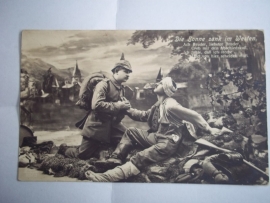 German postcard, Feldpost 1915.Duitse veldpostbrief patriotisch