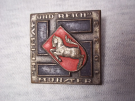 German tinnie, rally badge, Duitse tinnie Heimat und Reich Münster 1933.