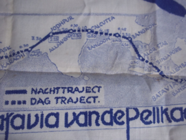 Herinnerings zakdoek PELIKAAN vlucht van de KLM.