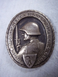 Swiss badge, Zwitsers speldje embleem 1914 en 1939 Mobilisations erinnerungsfeier