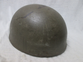 British dispatch helmet BMB 1944. Engelse motorrijder helm, mooi gemarkeerd in een nette gedragen staat. grote maat 7 1/4