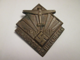 German tinnie, rally badge Duitse tinnie, NSFK Flieger korps- Luftwaffe - Flugtag Hirschberg. Zeldzame bijzondere uitvoering en tinnie.