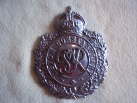 Engels pet of helm embleem DEVON CONSTABULARY. tijdens de regering van George VI, vooroorlogs embleem helaas zonder pinnen.