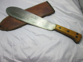 USMC machete, with leather scabbard, made by BOYT in 1944. USMC- United States Marine Corps kapmes in zeer goede staat maker BRIDDELL.