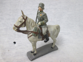 German soldier on horse, Duitse soldaat met sabel op paard, ELASTOLIN, Germany