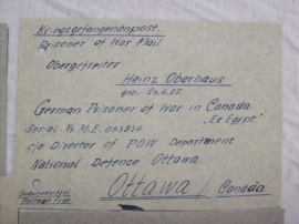 Prisoner of war post, Kriegsgefangenen Post Krijgsgevangen post 4 enveloppen