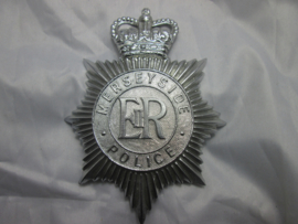 British Bobby helmet badge Merseyside Police. Engelse bobbyhelmplaat.
