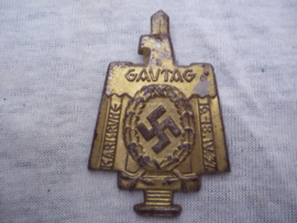 German tinnie rally badge Duitse tinnie  Gautag Karlsruhe  16-18 - IV - 1937