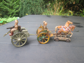 Tippco Belgium combination . Blikken kar met machine geweer drager paarden en Belgische soldaten leuke combinatie.