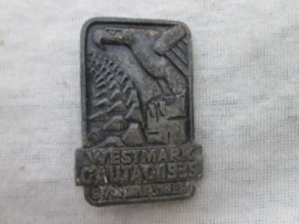 German tinnie, rally badge, Duitse tinnie, Westmark Gautag 1939 - 9-11 juni in Trier. gemarkeerd, used condition