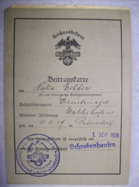 German Indentification card Reichsnahrstand, Duits lidmaatschapskaart voor de boeren,