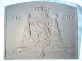 Belgium iron plate Gietijzeren plaat Belgie Eendracht maakt macht Lúnion fail la Force  1914-1918
