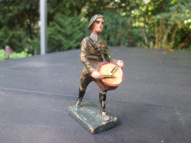 DURSO Belgium soldier chausseur Ardenne with drums. Ardense jager met trommel tamboer.