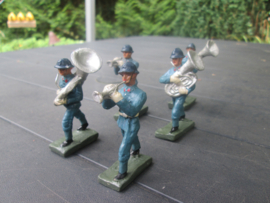 DURSO 6 French soldiers making music. 6 Franse soldaten drumband.
