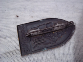German tinnie, rally badge, Duitse tinnie Kdf. Kraft durch freude. SAARPFALZ.