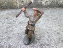 ELASTOLIN Belgium soldier hit by a bullit. Belgische soldaat getroffen mooie staat