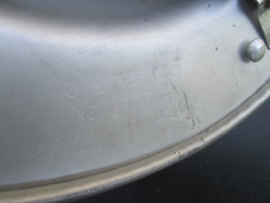 American safety helmet Lone Rock Logging TITAN. Amerikaanse veiligheidshelm typisch model dat in Amerika gedragen word, helm is van aluminium, decoratief stuk.