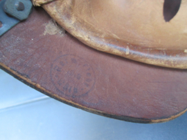 German Pickelhaube spike helmet Prussian Infantry M1915. Duitse pickelhaube Pruisen veldgrijs manschap met afneembare spits mooi gemarkeerd 1916 ronde  stempel.