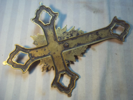 Koperen kruisbeeld messing. antiek