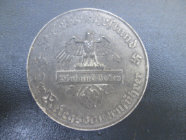 German plaque Reichsnahrstand. Duitse penning 5 cm. Blut und Boden der Reichsbauernfuhrer fur hervorragende leistung.