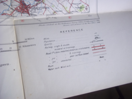 British map Belgium OSTEND from the War Office 1911, nice detailed map. Engelse leger kaart Belgie Oostende Ieper, het Westelijk front, mooi gemarkeerd leuk WO1 document uit 1911.