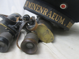 German Imperial Reichsmarine 7x50 binocular made by VOIGHTLÄNDER, Braunsweig, marked with the crest of the German Imperial Kriegsmarine. Duitse marine kijker helder zicht, N voor Nordsee, TOP kijker mooi gemarkeerd.