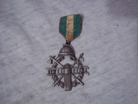 German / Austrian Fire department medal 1910-1940. Duits/ Oostenrijkse brandweermedaille, zilverkleurig.