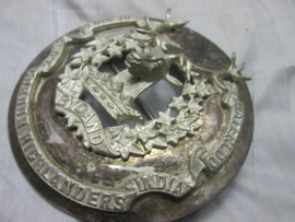 Scottish plaid brooch silver plated Gordon Highlanders officers. Schotse speld voor de sjerp en of kilt, verzilverd van de Gordon Highlanders, zeer bijzonder stuk.