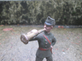 ELASTOLIN 10 cm. German soldier with bugle. Duitse soldaat met bazuin goede staat.
