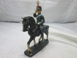 DURSO Prins Bernhard op paard in volledig uniform Blauwe Huzaar TOP staat zeldzaam stuk.