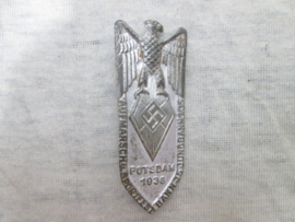 German tinnie, rally badge, Duitse tinnie  H.J. Hitler- Jugend Aufmarsch sportfest bann 35  Jungbann 1/35 Potsdam  1936