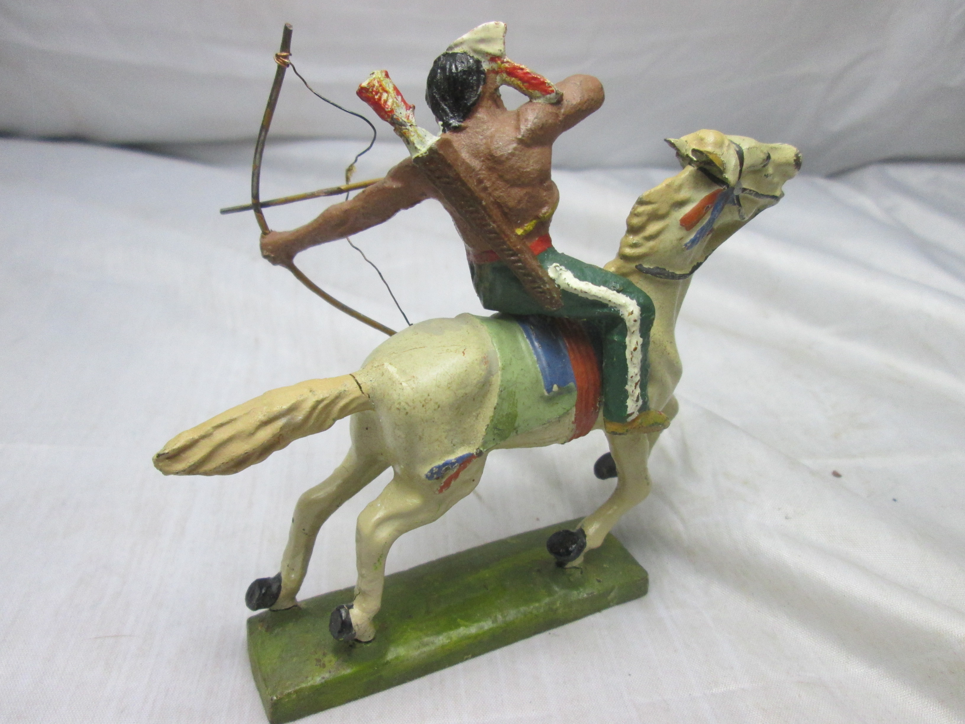 Lineol Indian on horse. Lineol Indiaan op paard.