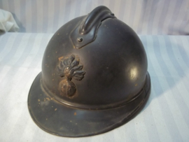 French helmet Blue d´Horizon M15 . Franse helm infanterie perfekte staat origineel binnenwerk vroege kleur, kleine maat