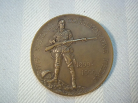 British commemorativ medal 1899- 1900 Transvaal war. Bronzen penning Boeren oorlog Afrika 1899-1900 .