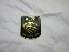 Dutch police badge railroad police. Nederlands brevet spoorwegpolitie KLPD Korps Landelijke Politie Diensten.