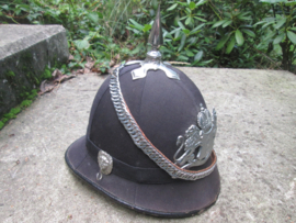 Dutch police helmet ceremonial city of Amsterdam Parade pinhelm van de Amsterdamse politie zeldzaam stuk..