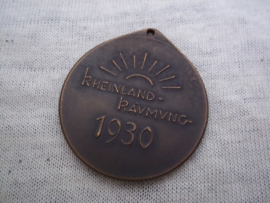 German medal. Duitse medaille RHEINLAND RÄUMUNG 1930 - Die Knechtschaft hat ein Ende. zeer bijzondere en aparte medaille.