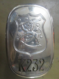 Finland Police badge with no pin. large. very rare Politie embleem Finland, helaas zonder speld.