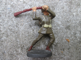 ELASTOLIN 3 American soldiers in battle. 3 Amerikaanse soldaten vechtend mint jaren 50.