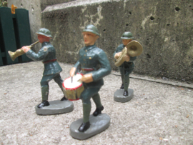 CLAIRON 3 Dutch soldiers with instruments. 3 Nederlandse soldaten muziekkapel.