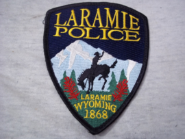 Badge, embleem Laramie Police Wyoming.