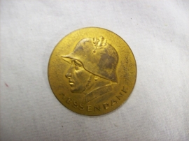 German medal Hessen. Duitse penning Hessen Dank Inf.Regt. 14 vuurverguld. apart