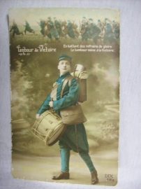 Postcard, Franse militaire kaart, Tambour de Victoire 1916