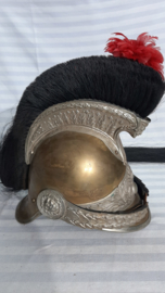 French helmet Gendarmerie au cheval, officer. very rare. Franse helm gedragen door de Franse gendarmerie te paard, Gendarmerie au cheval. dit is de officiers uitvoering, die je zelden tegen komt. in een perfekte staat.