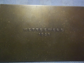 Oostenrijkse penning BUNDESHEER, wettbewerb, 1932. Oostenrijkse penning, pronkstuk goed gedetailleerd Bundesheer getrokken geschut, zeer zeldzaam TOP