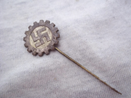German stickpin, tinnie, Duits draagspeldje zeldzaam, very rare, DAF werber, nicely maker marked, gesgesch.