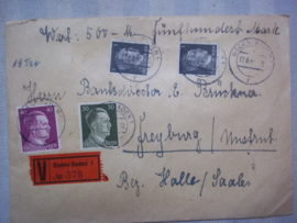 7 German covers with stamps. 7 Duitse enveloppe met stempels en zegels.