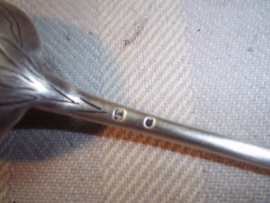 Belgium silver hallmarked spoon.Zilveren lepel, 3-4-juni 1900 te Beverloo, bekend legerkamp van de Jagers- Verkenners, Chasseurs-eclaireus, zeer bijzonder, met zilver stempels.