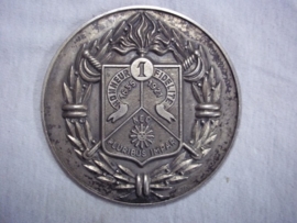 French badge REC. silver. Franse plaquette Regiment Etrangere de Cavallerie plaquette is hol.