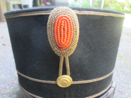 Dutch military officers cap. Nederlands officiers kepie van de GENIE, met vuurvergulde knopen en goudgeborduurde kokarde. TOP staat, behorende bij het buitenmodel zwarte uniform voor 1940.